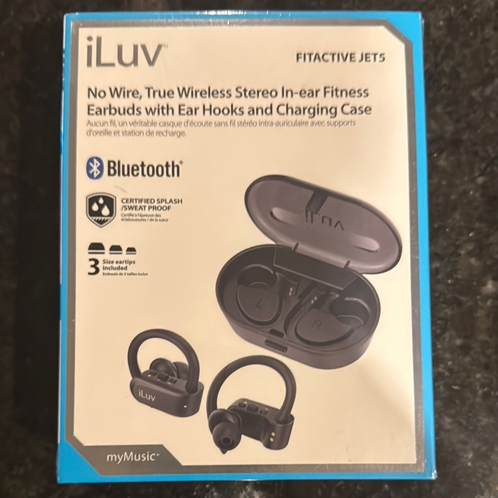 Black Wireless Earbuds with Charging Case